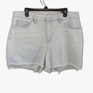 Ava & Viv Women's High-Rise Slim Fit Frayed cuffs Denim Shorts NWT